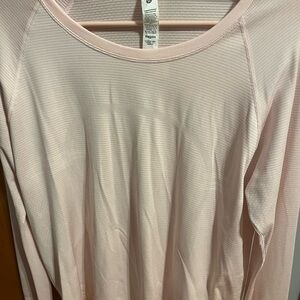 Lululemon Athletica Soft Pink Long Sleeve Tee